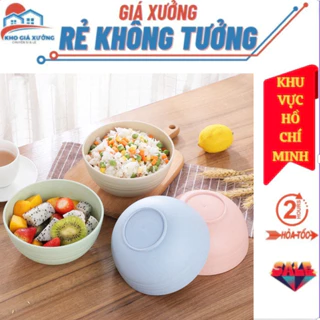 [Giá Xưởng HCM] Bát Ăn Cơm Lúa Mạch Cao Cấp - Tô Gợn Sóng Đựng Thức Ăn - Kháng Khuẩn , Chịu Nhiệt - Nhiều Màu Ngọt Ngào