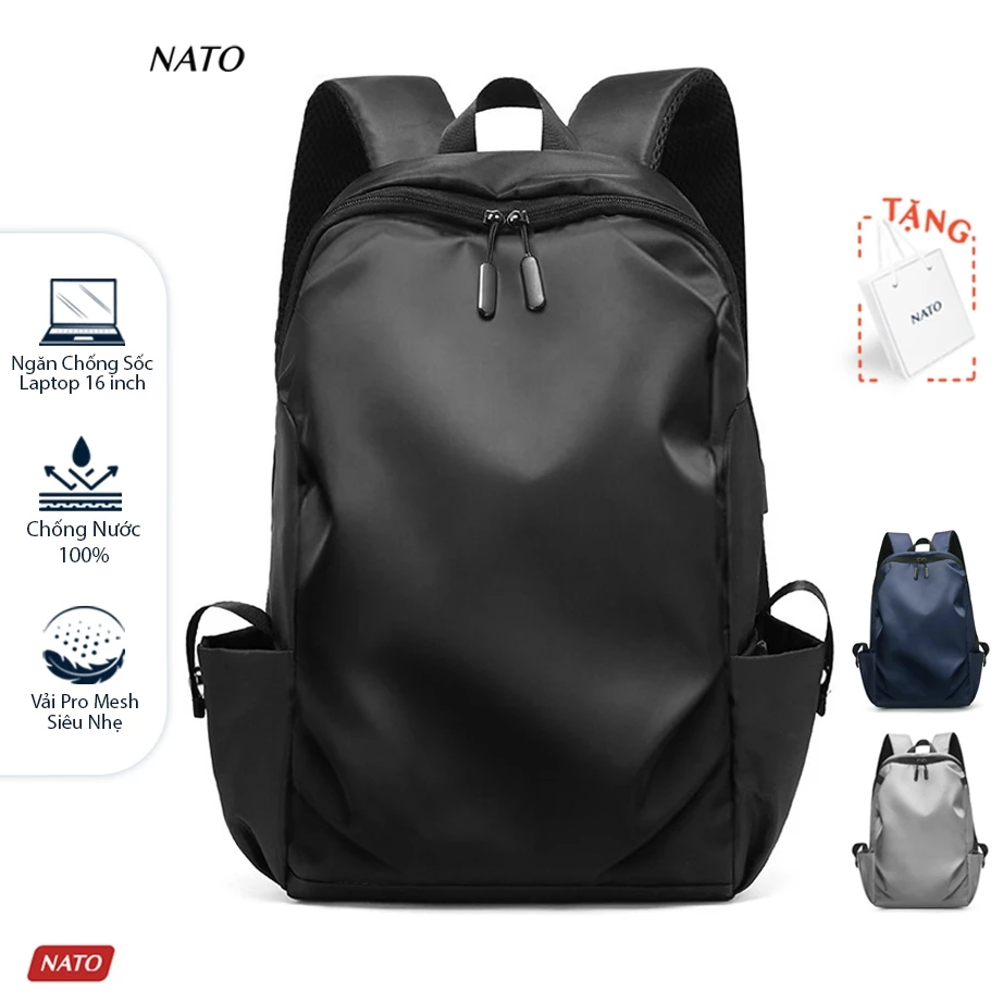 Balo NATO® "Plain - Backpack" Sợi Vải ProMesh/Deluxe Cao Cấp Đựng Laptop 16 Inch Nam Nữ Đẹp Đi Học