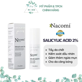Serum BHA 2% tẩy da chết, kiểm soát dầu, ngăn ngừa mụn Nacomi - Serum Salicylic Acid 2% 30ml