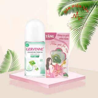 [Tặng dây sữa tắm] Lăn khử mùi Gervenne Kiwi/Việt quất/Dâu tây 50ml