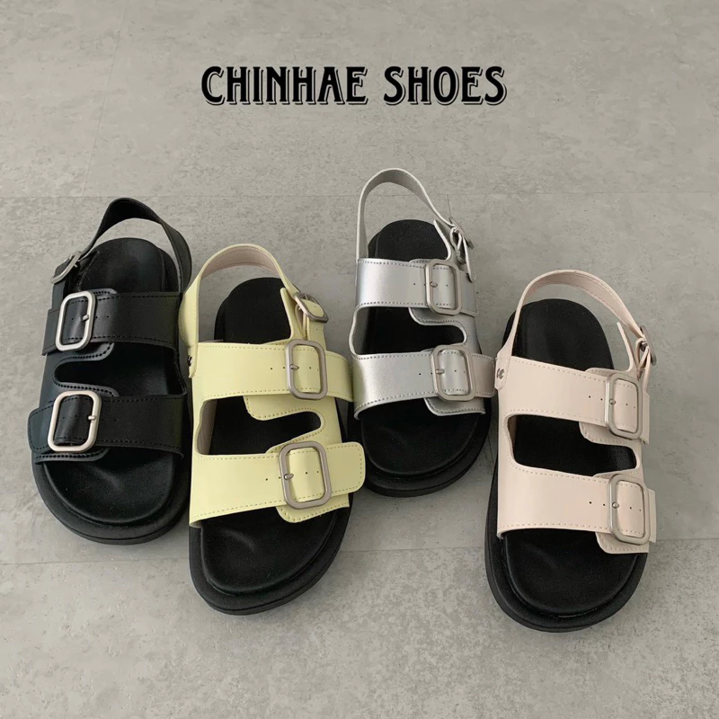 Dép quai hậu sandal quai ngang nhiều màu sắc cho nữ tăng chiều cao chống thấm nước đi học phong cách Ulzzang SD001