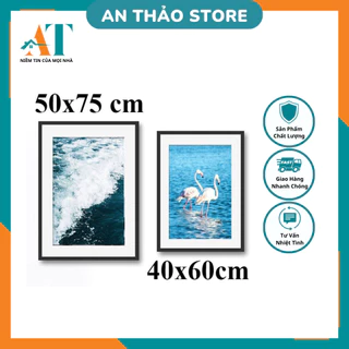 KHUNG ẢNH CỠ LỚN 40x50,40x60,50x75, 60x80,60x90 mặt mica treo tường trang trí phòng khách phòng ngủ