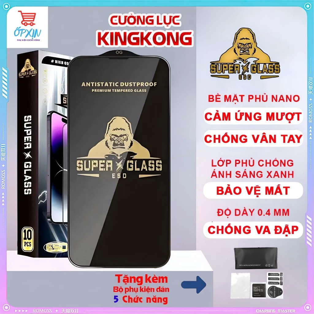 Kính cường lực Samsung S21 Fe / S23 FE Kingkong full màn | Miếng dán bảo vệ màn hình cho ss galaxy