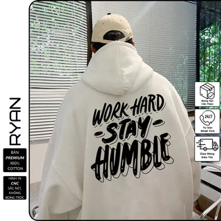 Áo Hoodie Nam Nữ form rộng local brand unisex cặp đôi, chất nỉ ngoại cotton dày dặn có mũ ulzzang hàn quốc kiểu HUMBLE