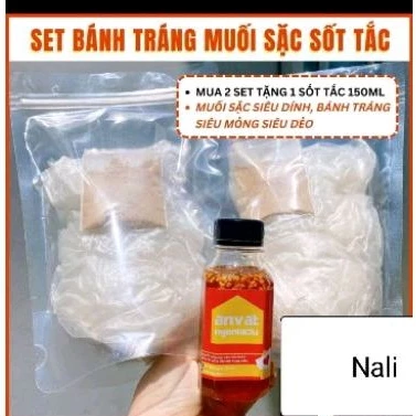 2 túi bánh tráng+ 1 chai sốt tắc