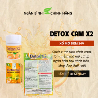 [Có tem ] DETOX X2 - Tinh chất cam , vitamin C, Viên xổ mỡ- giảm mỡ bụng đùi chính hãng NGÂN BÌNH