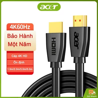 Cáp HDMI Tốc Độ Cao Acer HY1 Dùng Cho Xiaomi Mi Box PS4 Máy Tính Máy Chiếu Cáp Chuyển Đổi HDMI | Cổng Mạ Vàng 4K 1080P