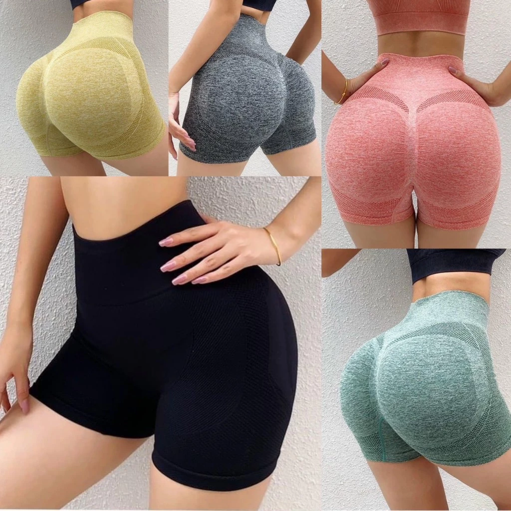 Quần Shorts Tập Gym Yoga Nữ, Quần Đùi Ôm Lưng Cao Gel Bụng Tôn Dáng Co Giãn Tốt NaQi 503