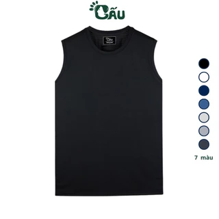 Áo thun ba lỗ nam Gấu 194 vải thun mè co dãn 4 chiều, áo thể thao - gym - bóng đá, from slim fit - MÈ NGANG 2 BL