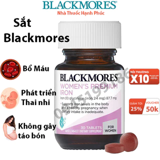 Sắt Bà Bầu Blackmores Iron for woman - lọ 30 viên - Bổ sung sắt cho người thiếu máu , phụ nữ mang bầu và sau sinh