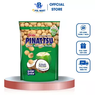 snack nhân đậu phộng PINATTSU OISHI 2 vị Vị mực cay/ Nước cốt dừa thơm ngon béo ngậy gói 95g