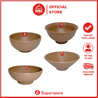 Bộ Bát Ăn Cơm Melamine Superware Thái Cao Cấp Bền Nhẹ Chính Hãng - Màu Nâu Dark Brown