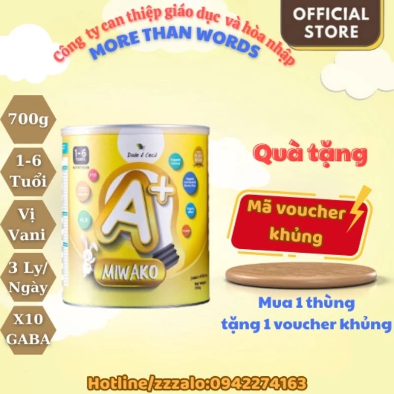 Sữa miwako A+ 700g Vị Vani date 10/2025