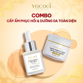 Bộ dưỡng trắng da mặt cao cấp Yococi 1 kem dưỡng trắng 20g + 1 Serum dưỡng trắng 20ml