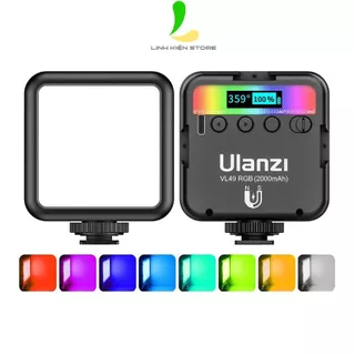 Đèn hỗ trợ quay phim chụp ảnh ULANZI VL49 RGB - Thiết bị chiếu sáng chuyên dụng cho máy ảnh, điện thoại