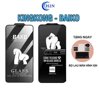 Kính cường lực KING KONG BAIKO cho iPhone 15 14 11 pro max/ 12/ 13 promax/ x/ xr/ xs max/11/ 6/ 6s/ 7/8 plus/ xsmax/ip