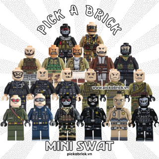 Minifigure lính SWAT Minifigures quân đội Đặc Nhiệm - Đồ chơi lắp ráp xếp hình mô hình nhân vật lính Army MOC mini swat