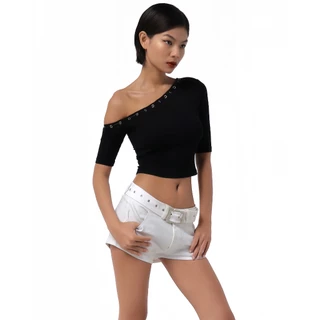 Foxy Shoulder Top - Áo Vai Xéo Ngắn