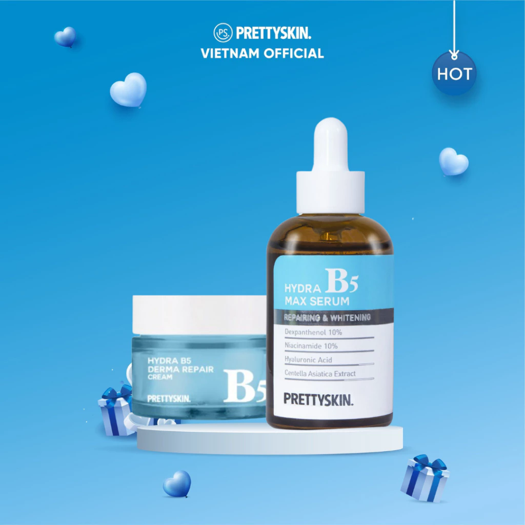 Combo serum và kem dưỡng B5 Prettyskin