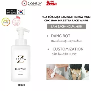 Sữa rửa mặt làm sạch ngừa mụn hiệu quả dành cho nam Mr.Zetta Face Wash 500ml_ Mỹ phẩm Hàn Quốc chính hãng