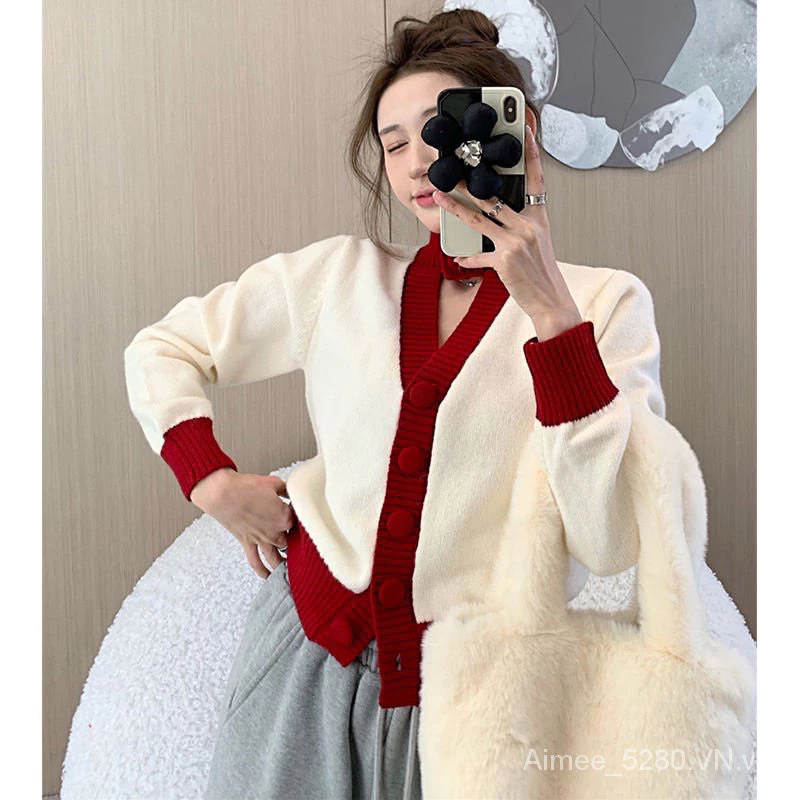 [ ẢNH TỰ CHỤP] ÁO KHOÁC HAMEN CARDIGAN TUYỂN HÀN-TRUNG XINH XẮN TONE ĐỎ, NHIỀU MẪU CHO NÀNG