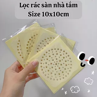 Combo 10 Miếng Dán Lọc Rác Thoát Sàn Chống Tắc Nghẽn 10x10cm