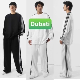 BỘ TỔ ONG NAM UNISEX KIỂU DÁNG 3 SỌC THU ĐÔNG XUÂN 2024 CAO CẤP - DUBATI FASHION