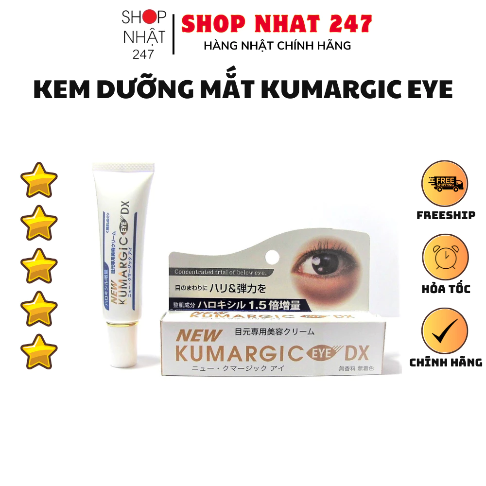 [Hỏa Tốc HN] Kem giảm thâm quầng mắt Kumargic Eyes 20g Nội Địa Nhật Bản