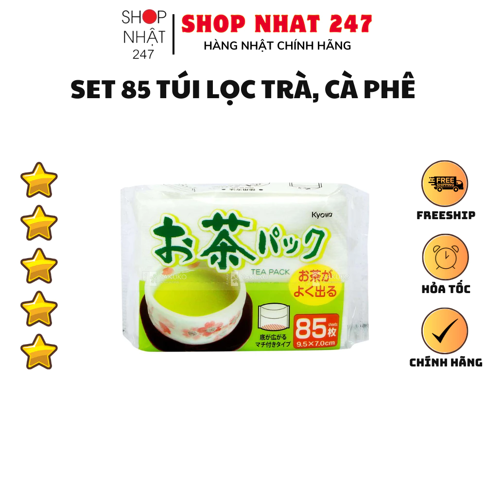 [Hỏa Tốc HN] Set 85 túi lọc trà, cà phê Kyowa nội địa Nhật Bản