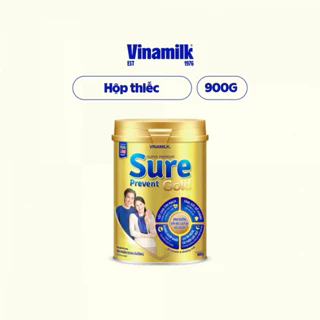 Sữa bột cho người lớn tuổi Vinamilk Sure Prevent 900g ( hộp thiếc) HSD : 14/04/2025