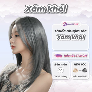 Thuốc nhuộm tóc Màu Xám Khói - Cần Tẩy Tóc Nâng Tone Mạnh - Minzihair, Minzihair HCM