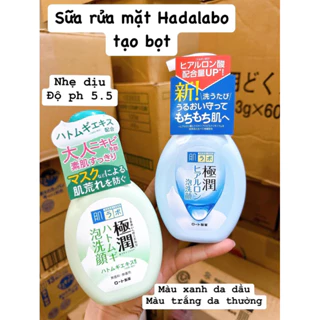 Sữa rửa mặt tạo bọt Hadalabo Nhật Bản 160ml mẫu mới