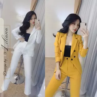 Set vest quốc dân hack tuổi tôn dáng nữ công sở TRANG TÂY FASHION