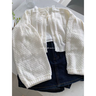 Áo cardigan trắng kem 𝐌𝐚𝐜𝐡𝐢.𝐜𝐥𝐨