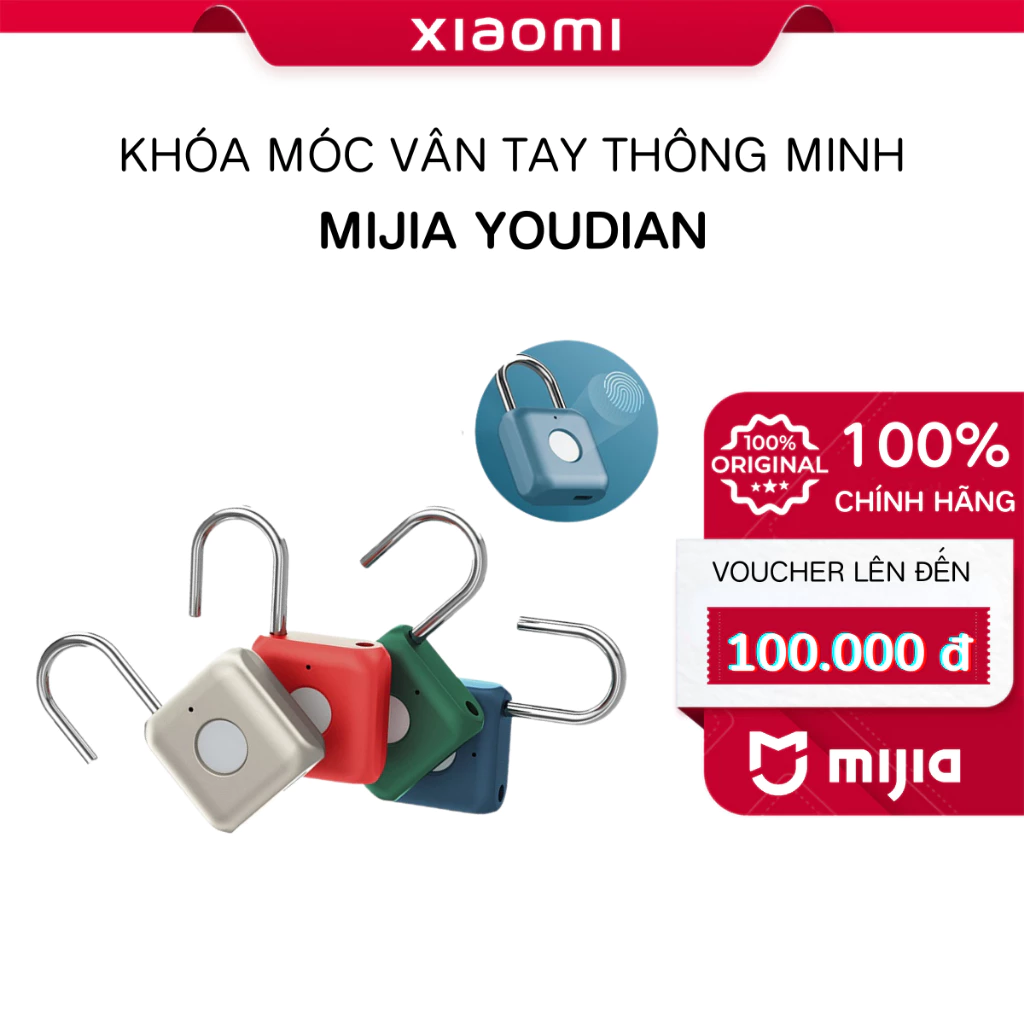 Youpin Kitty Khóa Cửa Vân Tay Cảm ứng Thông Minh Khóa Móc Chống Trộm Không Cần Chìa Sạc USB Khóa An Toàn Cho Ngăn - Mi