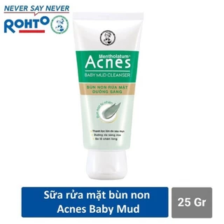 (25 Gr) Sữa rửa mặt Acnes bùn non baby mud cleanser 25 gr - sữa rửa mặt Acnes bùn khoáng 25 gr