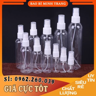 Chai Xịt Phun Sương 20ML/30ML/50ML/100ML/250ML Lọ Chiết Gel, Tinh Dầu, Đựng Mỹ Phẩm Du Lịch - Bao Bì Minh Trang