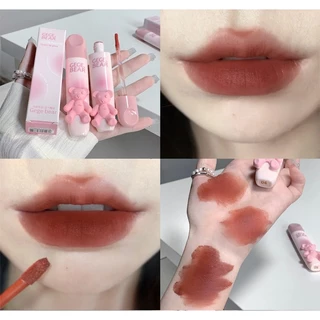 Son Kem Lì Gege Bear Gấu Hồng Tender Lip Glaze Mềm Mịn Môi Thiết Kế Sang Chảnh