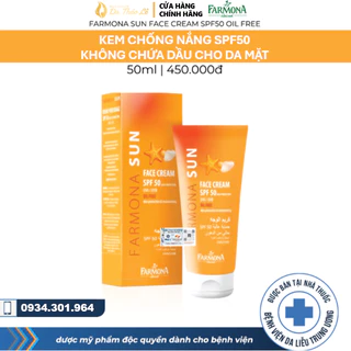 Kem Chống Nắng Cho Da Dầu Mụn FARMONA Sun Face Cream SPF50 Oil Free 50ml