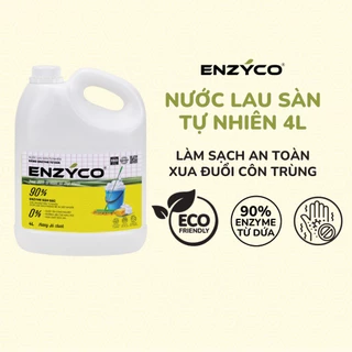 Nước Lau Sàn Sinh Học ENZYCO Hương Sả Chanh 4L, Khử Mùi Đuổi Muỗi Côn Trùng, Enzyme Từ Dứa