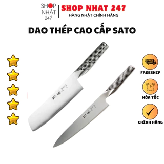 [ Hỏa Tốc HN ] Dao thái Sato Nhật Bản siêu sắc thép đúc nguyên khối đầu nhọn, đầu vuông nội địa Nhật Bản