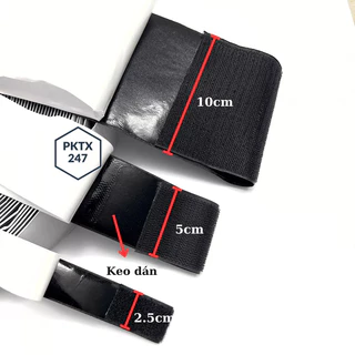 Băng dính gai có keo sẵn, velcro dán xé (bản 2.5cm-10cm)