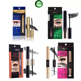 Mascara Nongchat Browit siêu tơi mi chống nước 2 đầu ,cong mi cấp 3 lần kẻ mắt nâu đen 55g - Mibebe