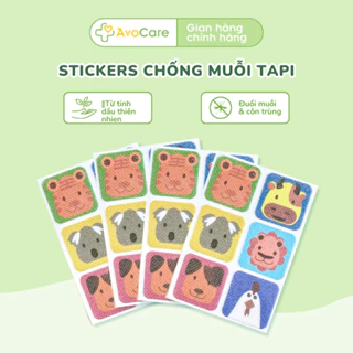 Miếng dán chống muỗi 24 sticker đáng yêu cho bé tinh dầu chanh sả lavende