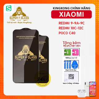 Kính Cường Lực Kingkong Super Redmi A3 Redmi 9 , 9A , 9C, 10C,12C 13C Poco C65 Poco C40 full màn , Cảm ứng siêu mượt