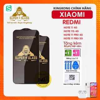 Kính Cường Lực Redmi Note 12 Note 12 Pro Note 11 11 Pro 4G 5G Note 11s 4G 5G Kingkong Super full màn , Cảm ứng siêu mượt