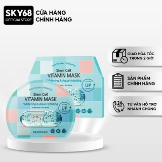 Hộp 10 Mặt nạ BANOBAGI Cấp Ẩm và Dưỡng Sáng Da Stem Cell Vitamin Mask 30ml x10 - CARO Aqua Hydrating