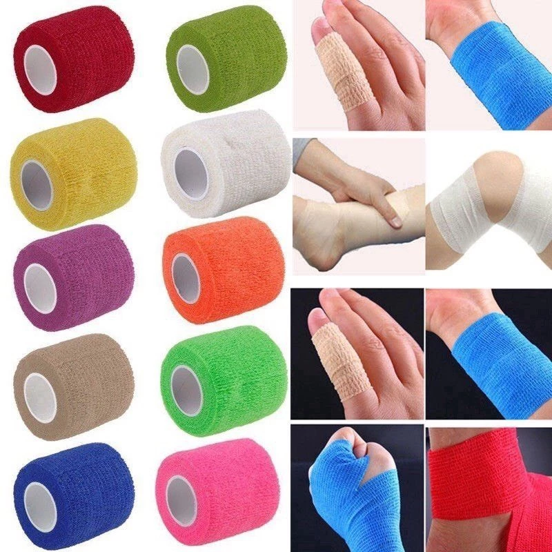 Băng keo thể thao đá bóng cuốn cổ chân cổ tay cao su non vải hỗ trợ thi đấu và tập luyện