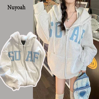 Áo Hoodie Zip SUAF , Áo Khoác Hooodie Form Rộng Nam Nữ Unisex Nỉ Bông Cotton Dày Dặn