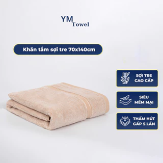 Khăn tắm sợi tre YM Towel 70x140cm thấm hút tốt, không đổ lông, không ra màu